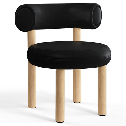 Fat Dining Chair - Natural Wood Base
