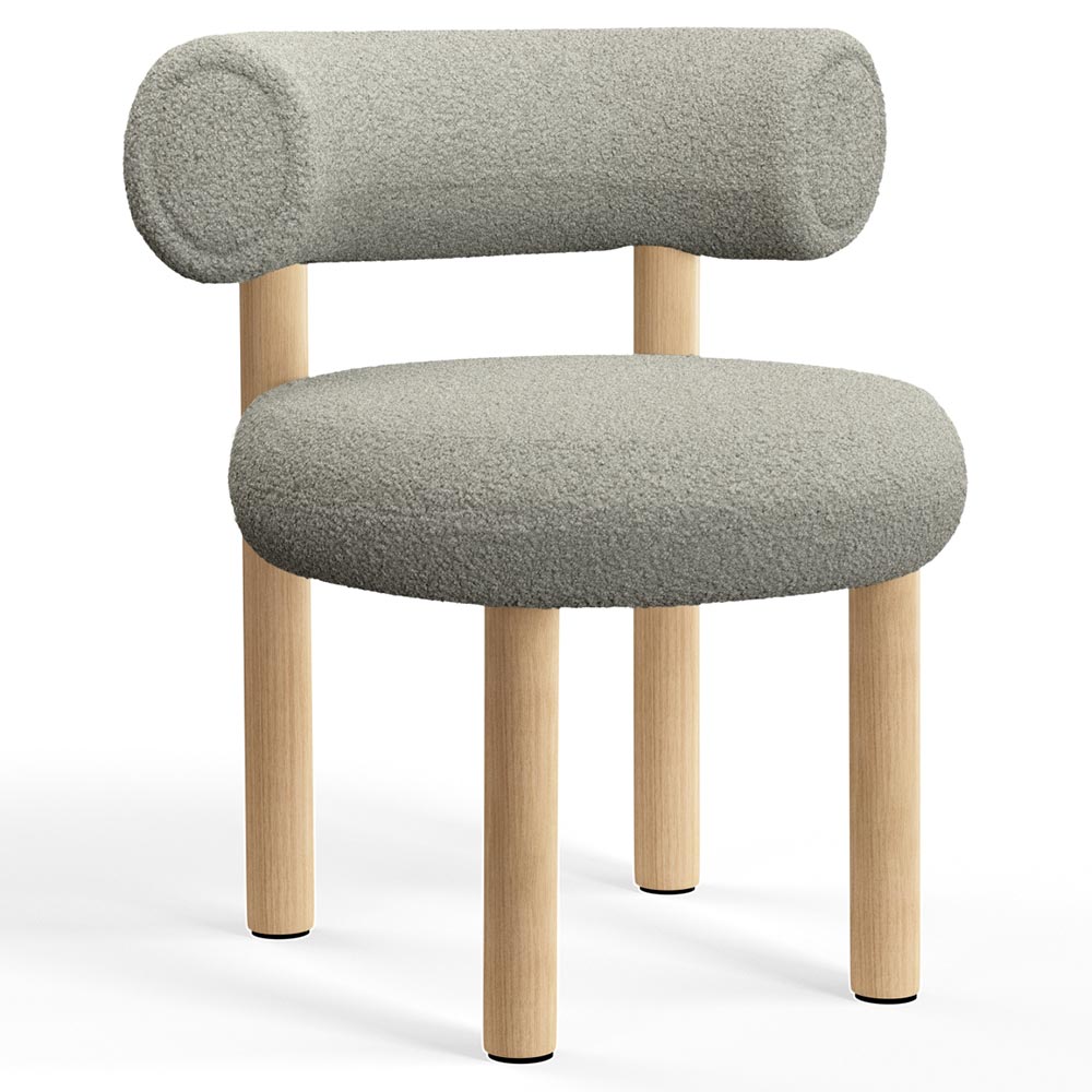 Fat Dining Chair - Natural Wood Base