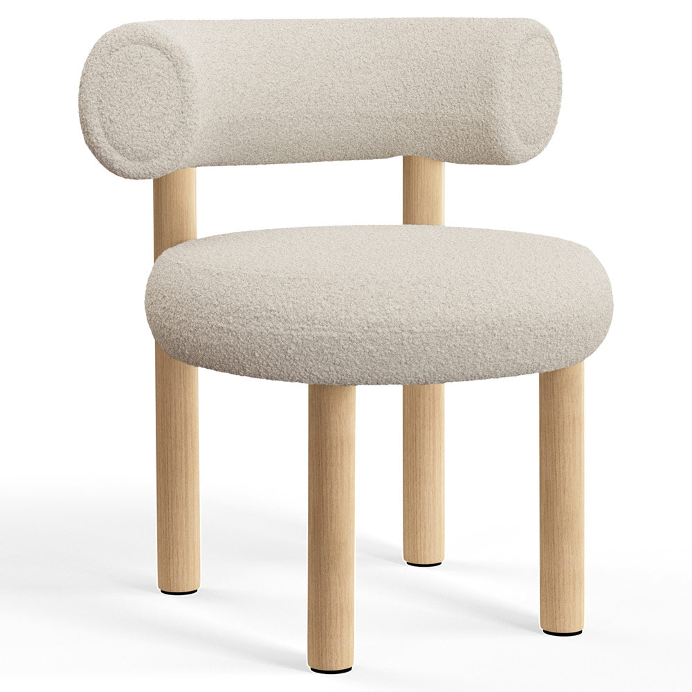 Fat Dining Chair - Natural Wood Base