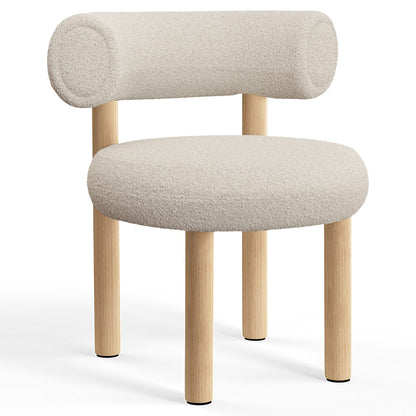 Fat Dining Chair - Natural Wood Base