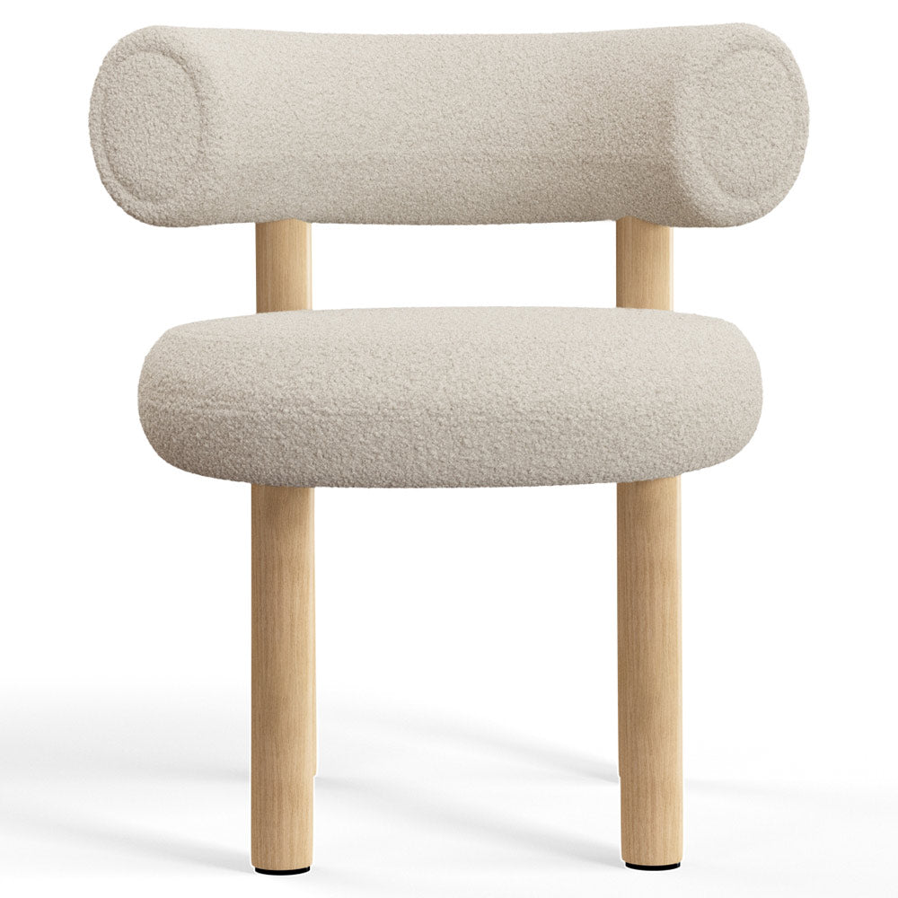 Fat Dining Chair - Natural Wood Base