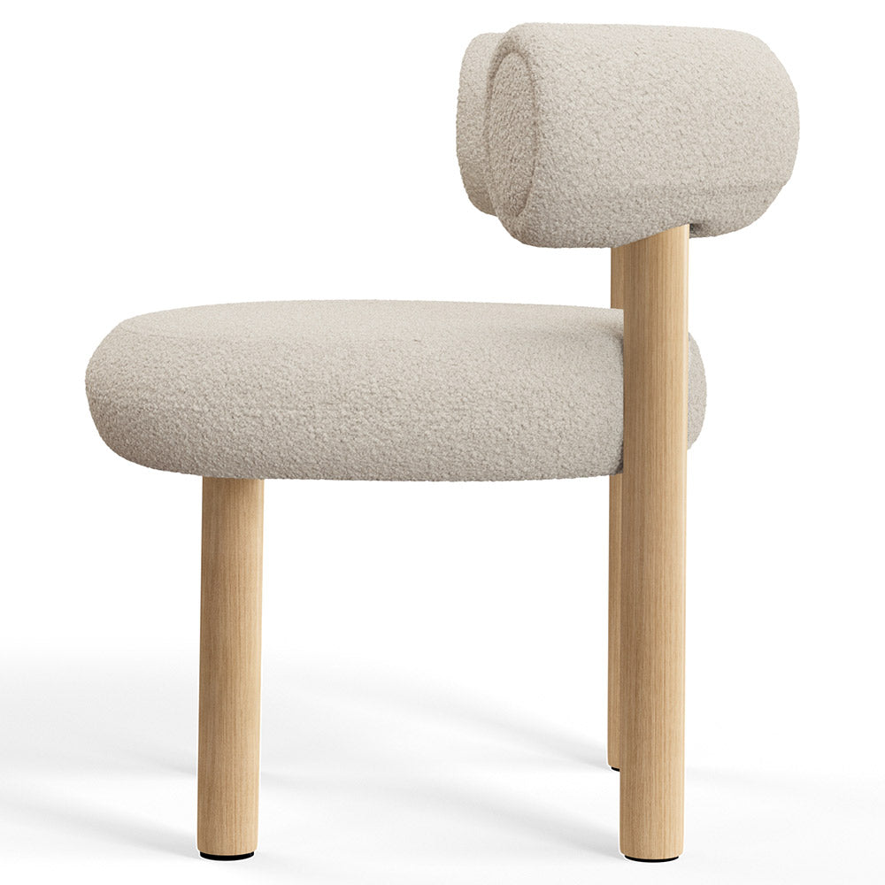 Fat Dining Chair - Natural Wood Base