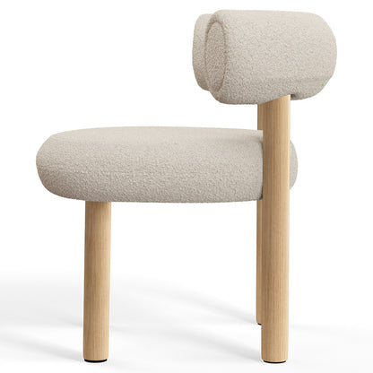 Fat Dining Chair - Natural Wood Base