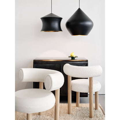 Fat Dining Chair - Natural Wood Base
