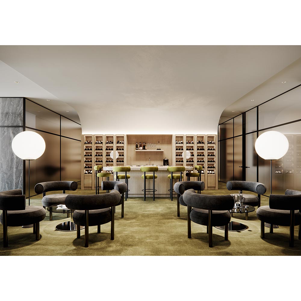 Fat Lounge Chair - Black Steel Base