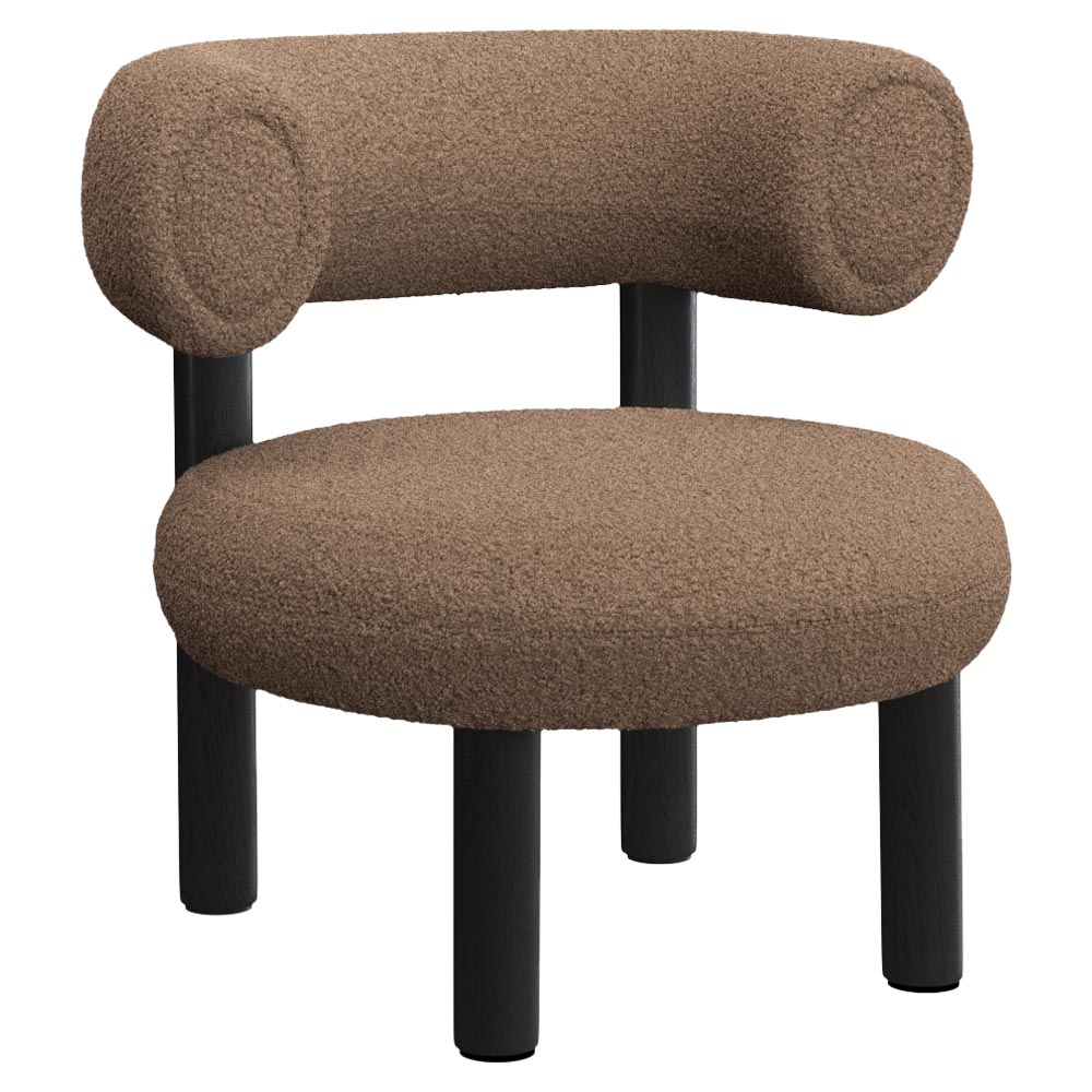 Fat Lounge Chair - Black Wood Base