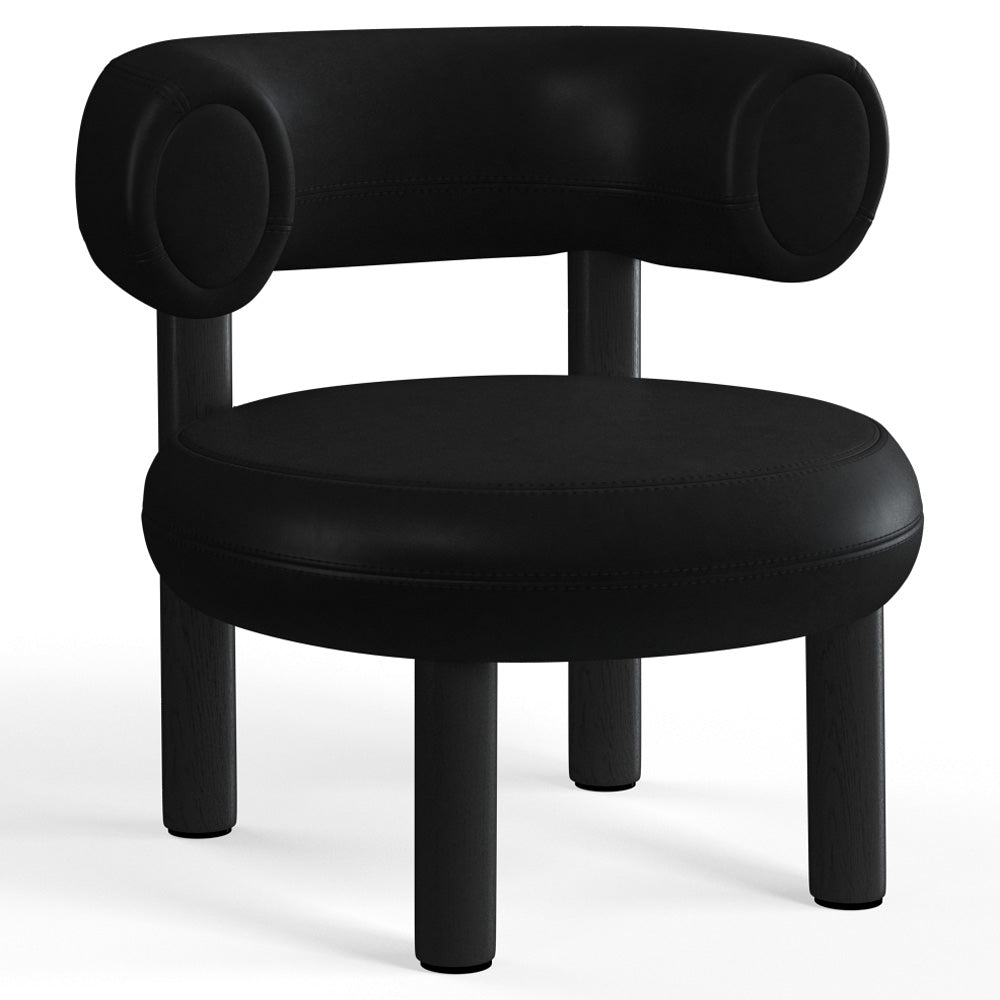 Fat Lounge Chair - Black Wood Base