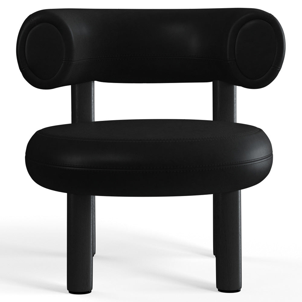 Fat Lounge Chair - Black Wood Base