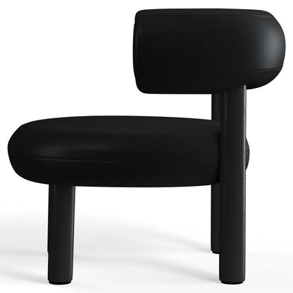 Fat Lounge Chair - Black Wood Base