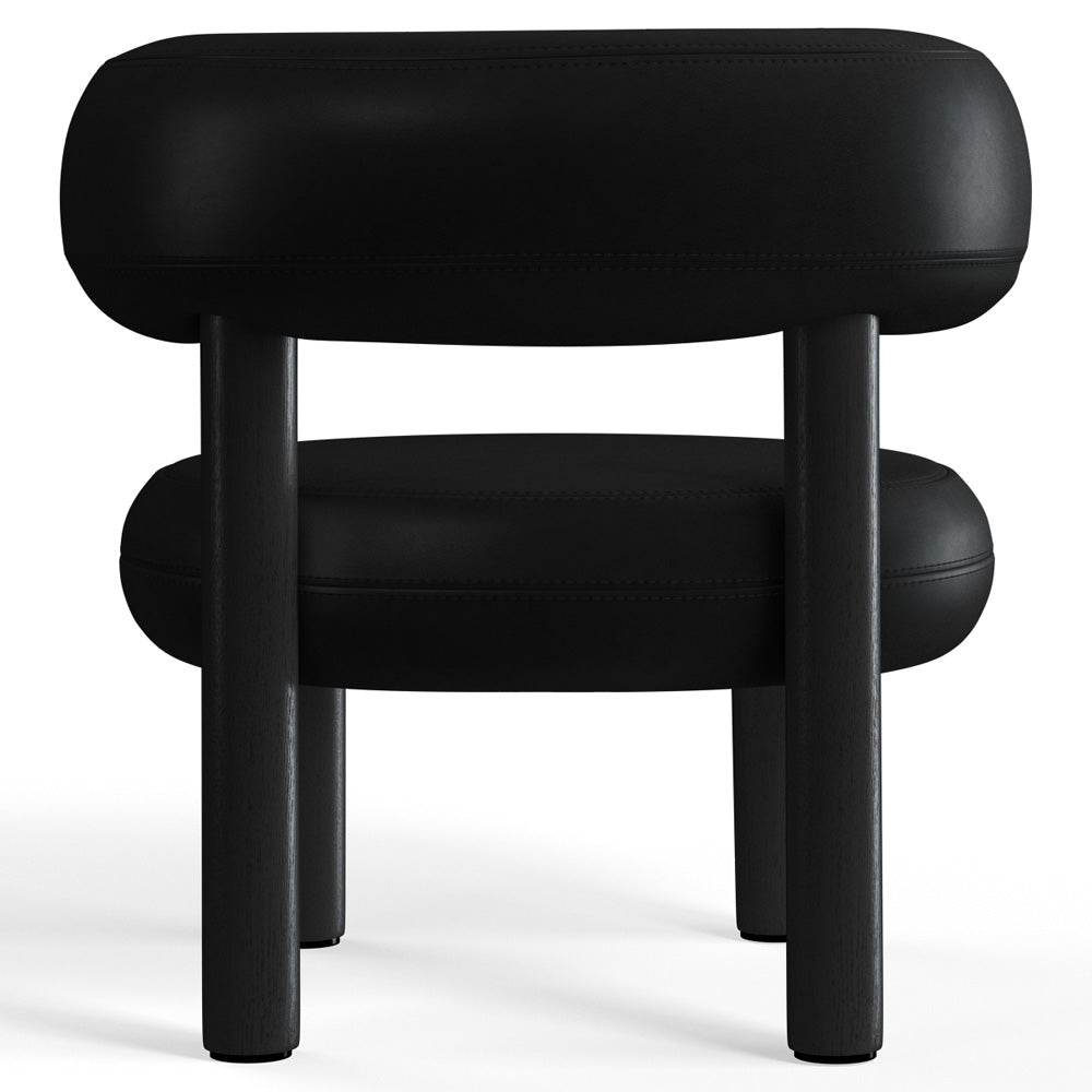 Fat Lounge Chair - Black Wood Base