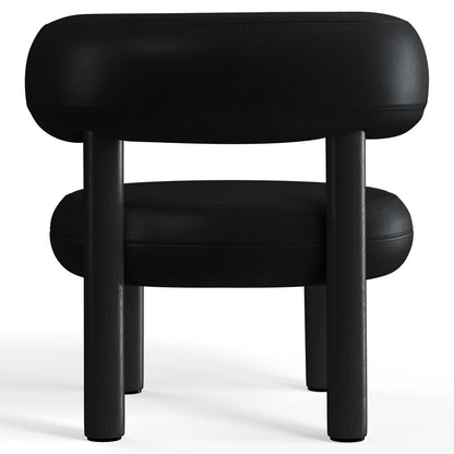 Fat Lounge Chair - Black Wood Base