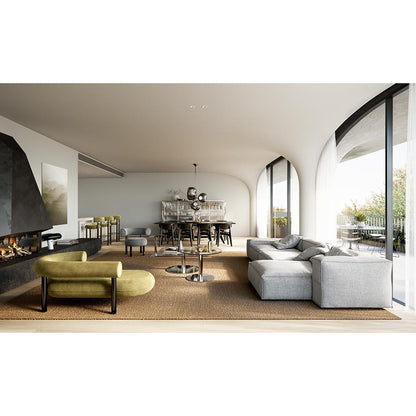 Fat Lounge Chair - Hallingdal 0116, Black Steel Base