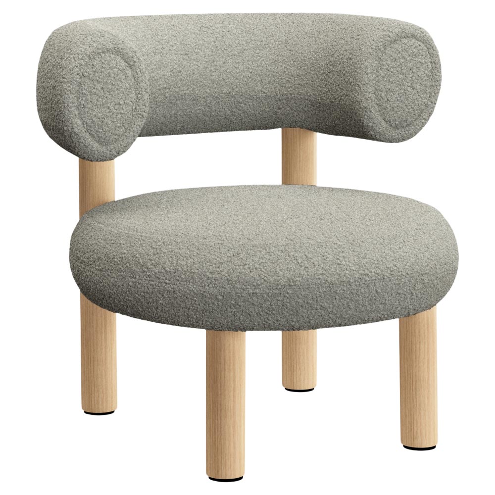 Fat Lounge Chair - Natural Wood Base