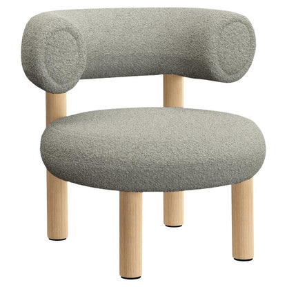 Fat Lounge Chair - Natural Wood Base