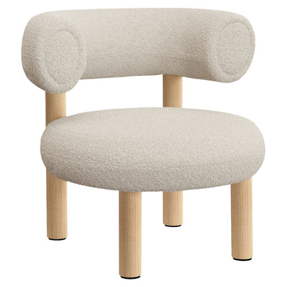 Fat Lounge Chair - Natural Wood Base