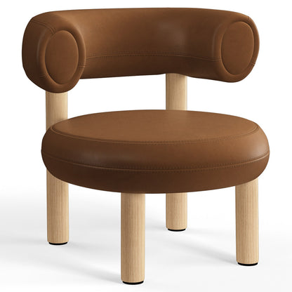 Fat Lounge Chair - Natural Wood Base