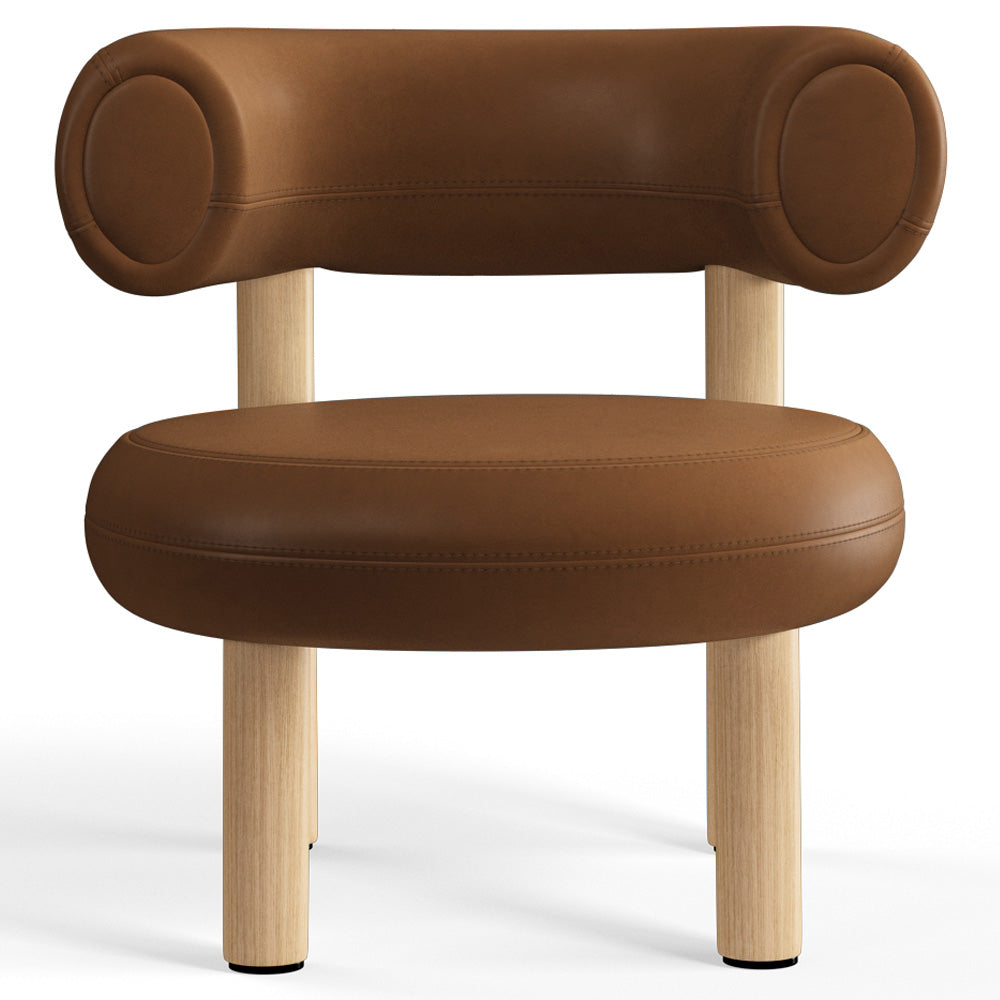 Fat Lounge Chair - Natural Wood Base