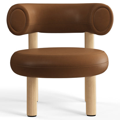Fat Lounge Chair - Natural Wood Base