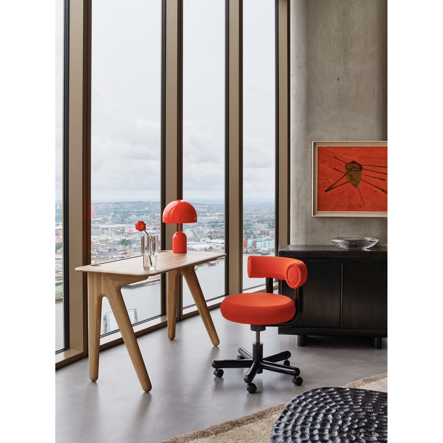 Fat Work Chair - Black Steel