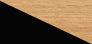 Natural Oak Black Brass