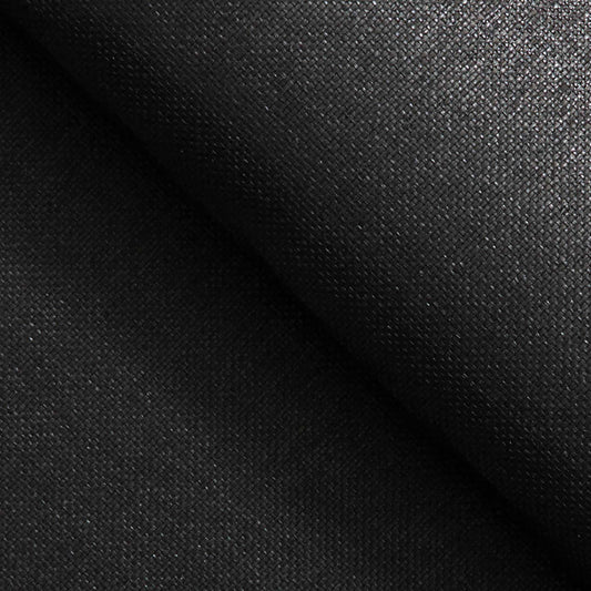 Fine Boxweave Paperweave Wallpaper - Matte Black