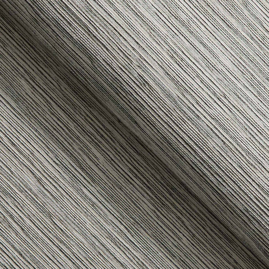 Fine Horizontal Sisal and Viscose Rayon Grasscloth Wallpaper - Light Natural and Black