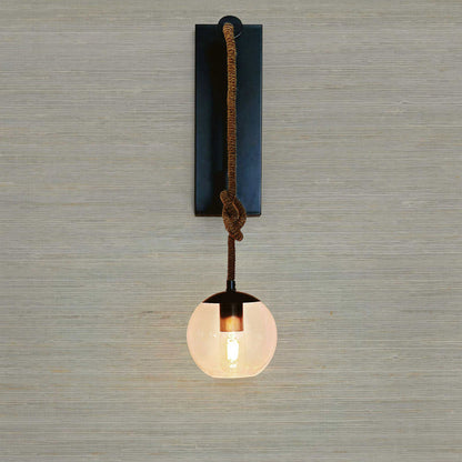 Fine Weave Hemp Grasscloth Wallpaper - Light Natural on Pale Sage
