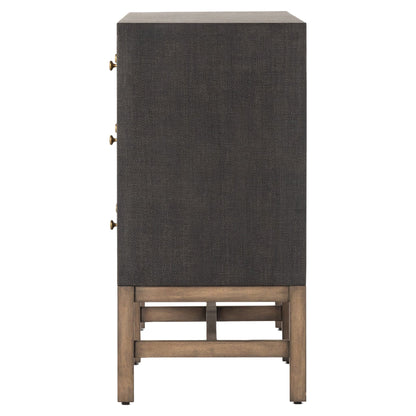 Fiona 6 Drawer Dresser - Black Raffia