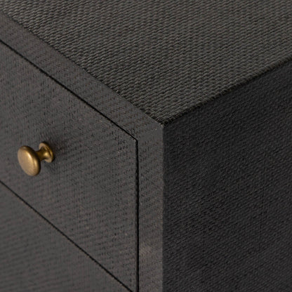 Fiona 6 Drawer Dresser - Black Raffia