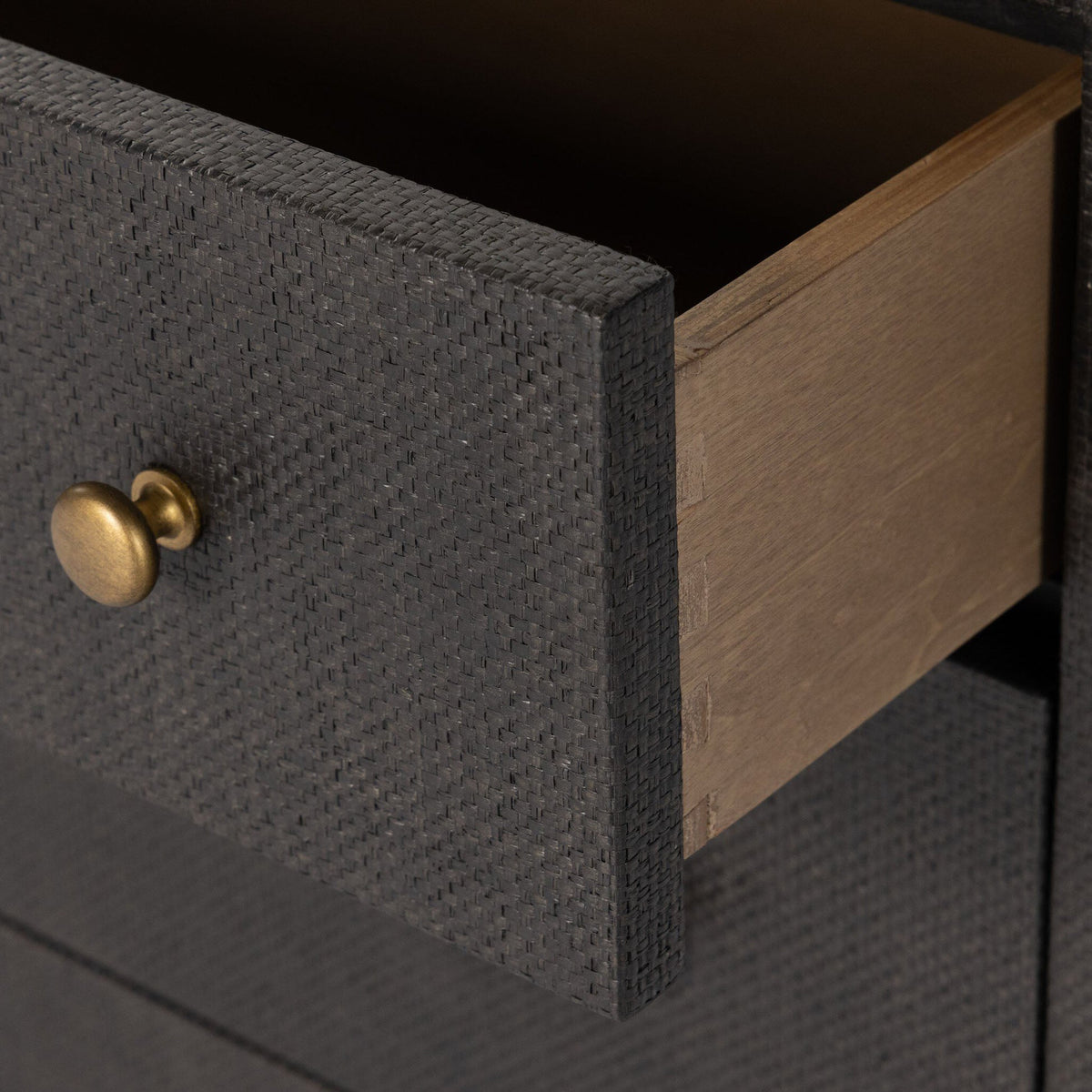 Fiona 6 Drawer Dresser - Black Raffia