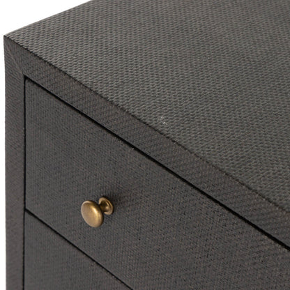 Fiona 6 Drawer Dresser - Black Raffia