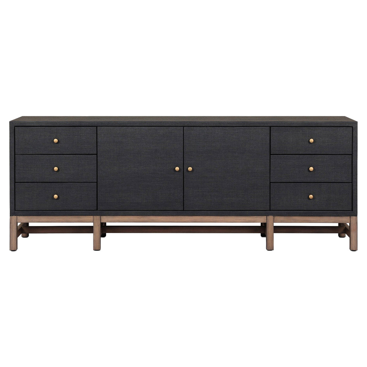 Fiona Media Console - Black Raffia