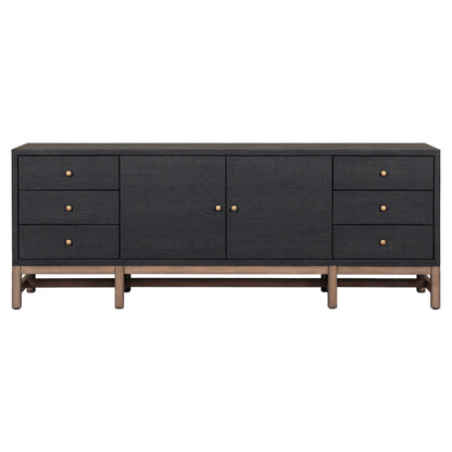 Fiona Media Console - Black Raffia