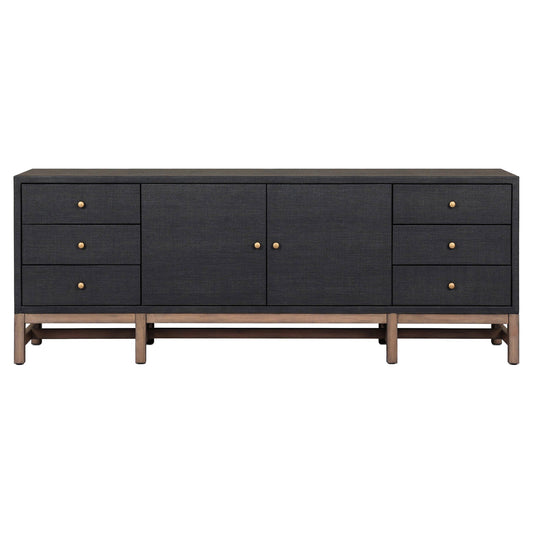 Fiona Media Console - Black Raffia
