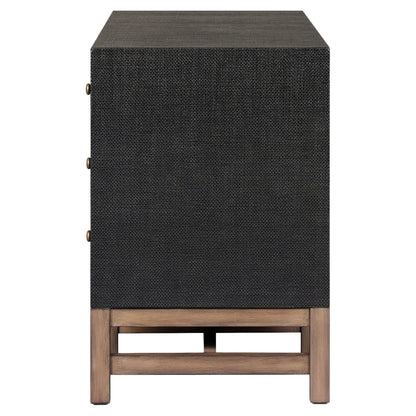 Fiona Media Console - Black Raffia