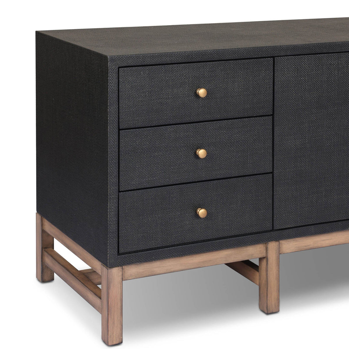 Fiona Media Console - Black Raffia