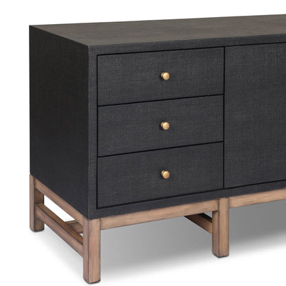 Fiona Media Console - Black Raffia