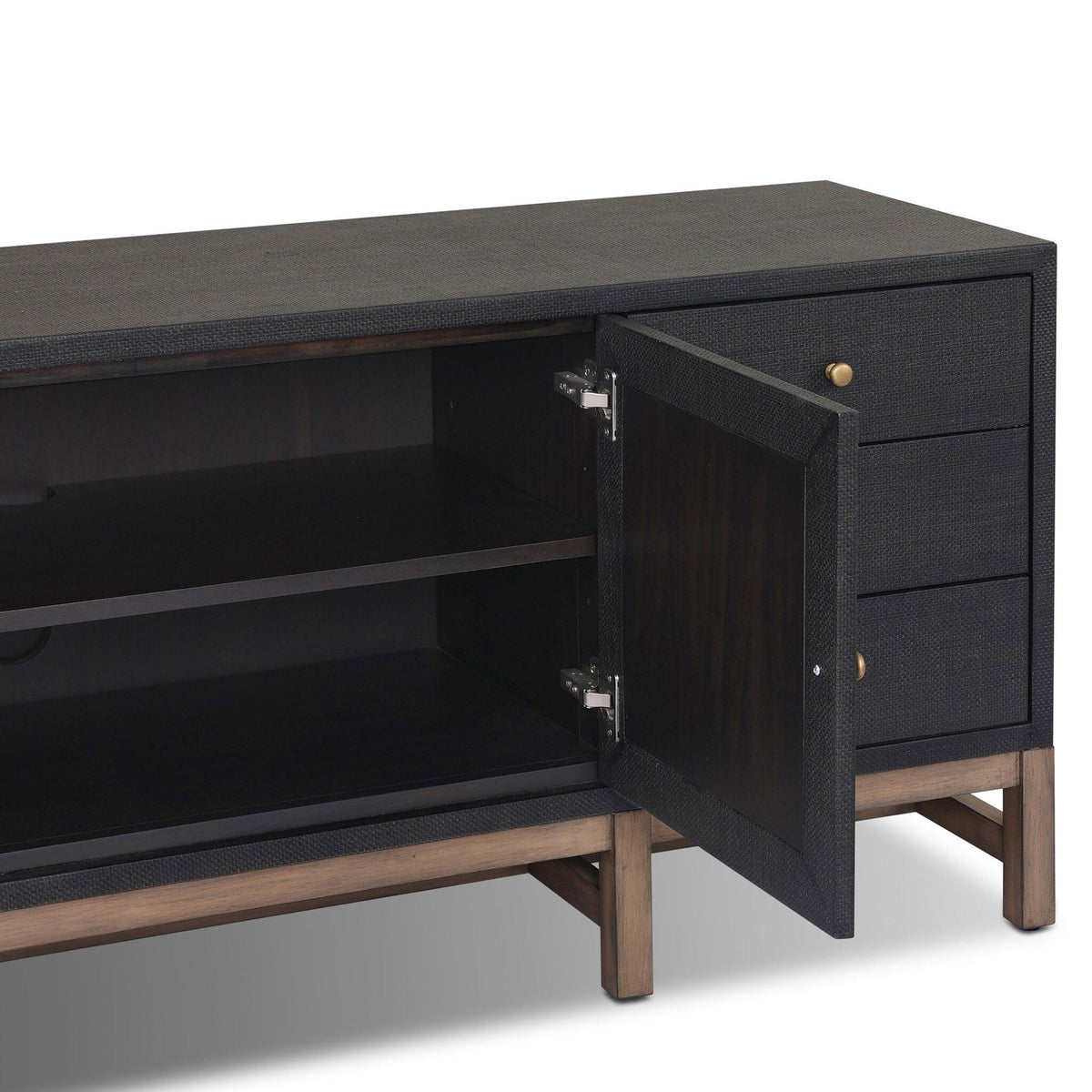 Fiona Media Console - Black Raffia