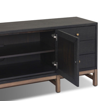 Fiona Media Console - Black Raffia