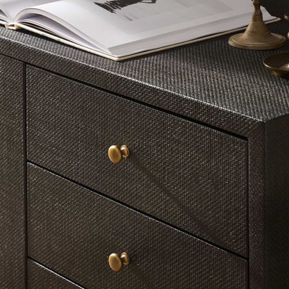 Fiona Media Console - Black Raffia