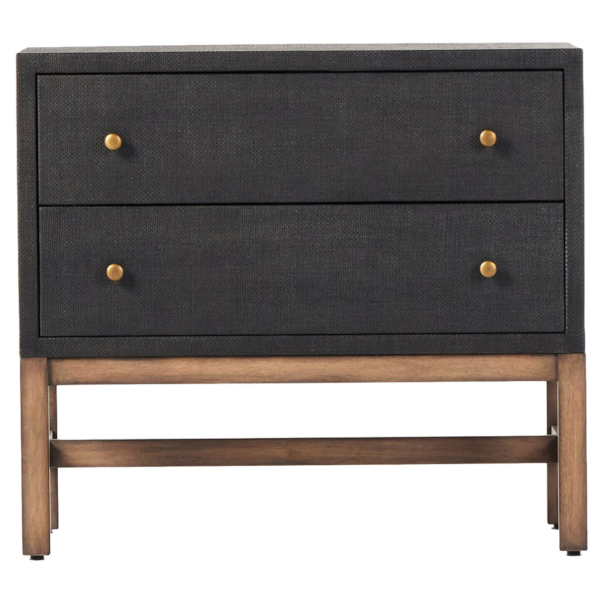 Fiona Nightstand - Black Raffia