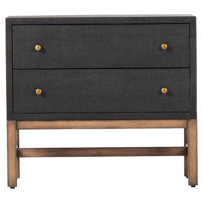 Fiona Nightstand - Black Raffia