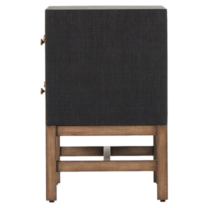 Fiona Nightstand - Black Raffia