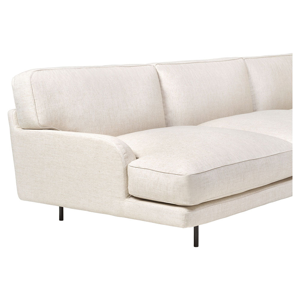 Flaneur Fully Upholstered 3 Seater Sofa - Right Armrest