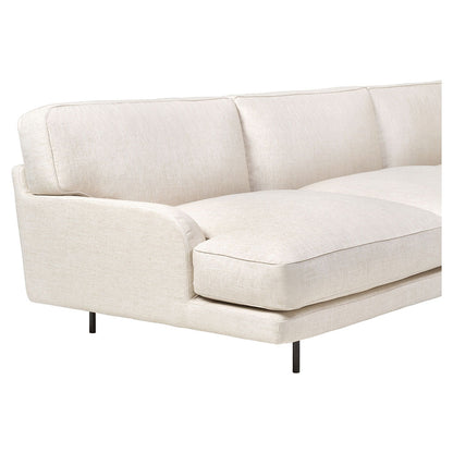 Flaneur Fully Upholstered 3 Seater Sofa - Right Armrest