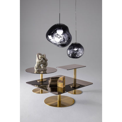 Flash Rectangle Side Table - Brass