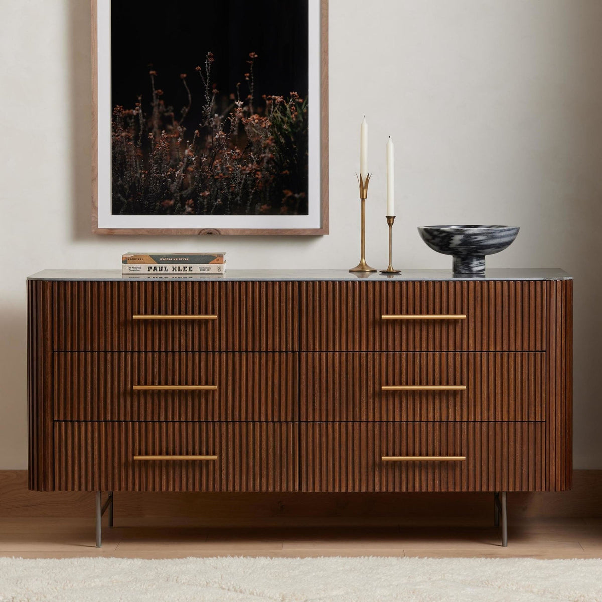 Fletcher 6 Drawer Dresser - Terra Brown Oak Veneer