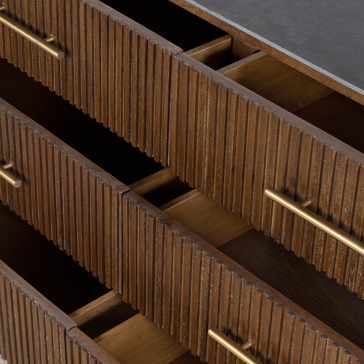 Fletcher 6 Drawer Dresser - Terra Brown Oak Veneer