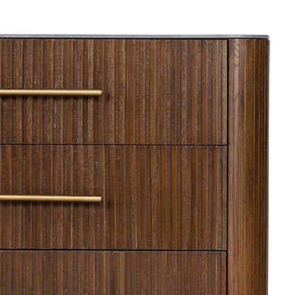 Fletcher 6 Drawer Dresser - Terra Brown Oak Veneer