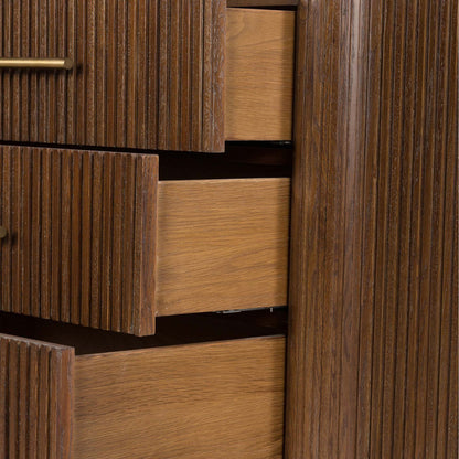 Fletcher 6 Drawer Dresser - Terra Brown Oak Veneer